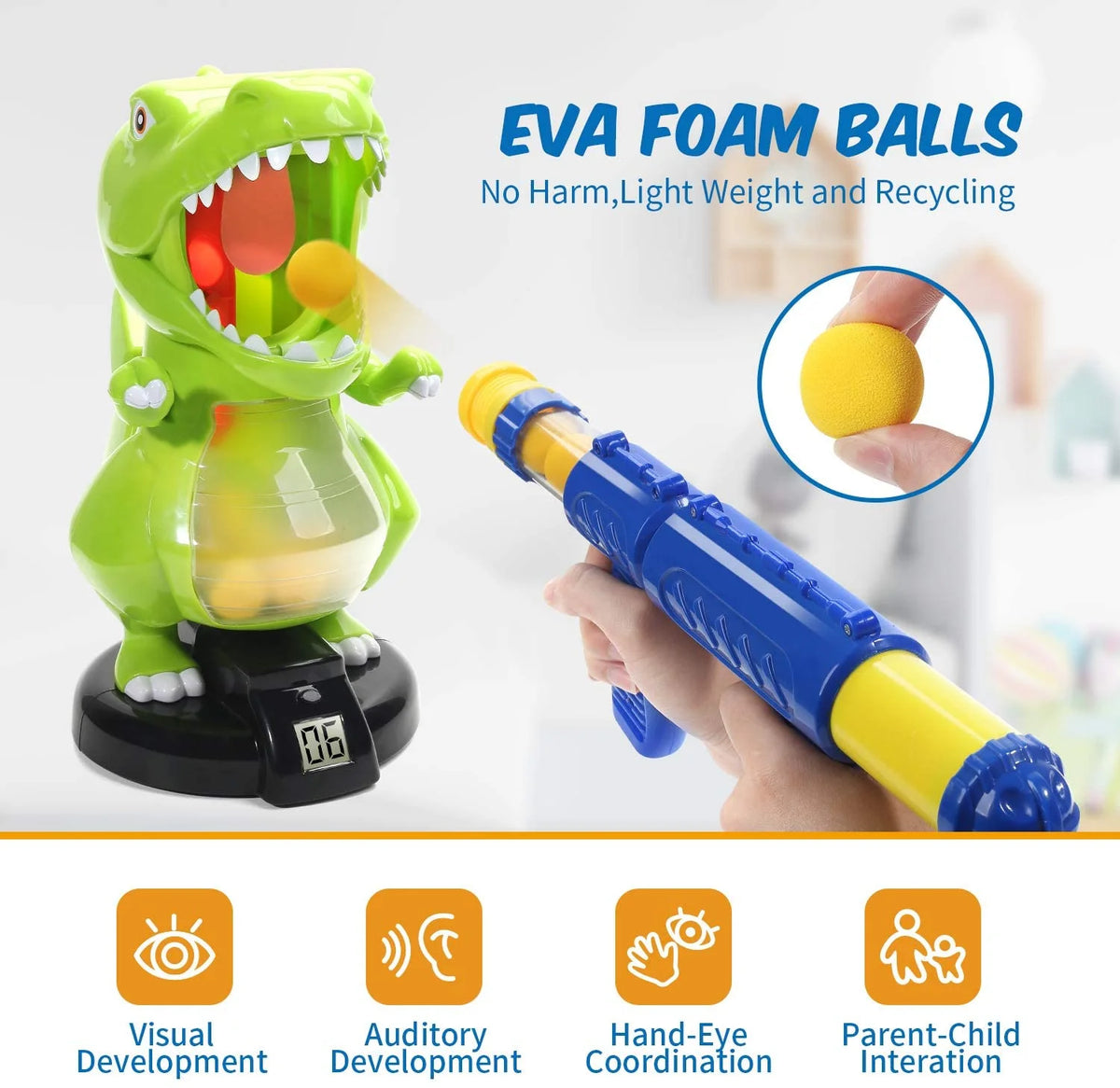 Electronic Target Shooting Game with 24 Foam Balls L978