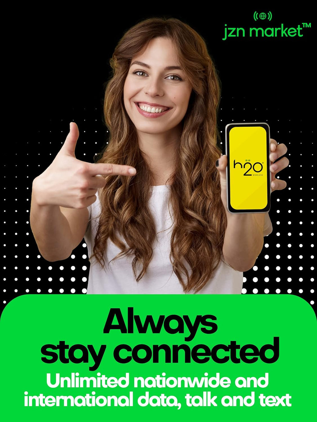 Preloaded Triple-Cut SIM Card with 6GB High-Speed 4G LTE/5G Data (90-Day Plan) A877282