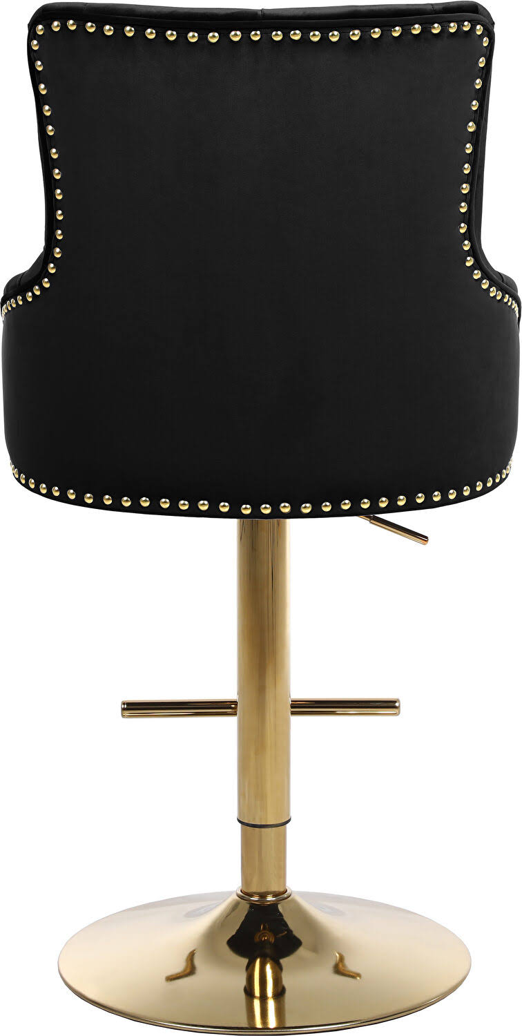 Black Velvet Adjustable Stool V185