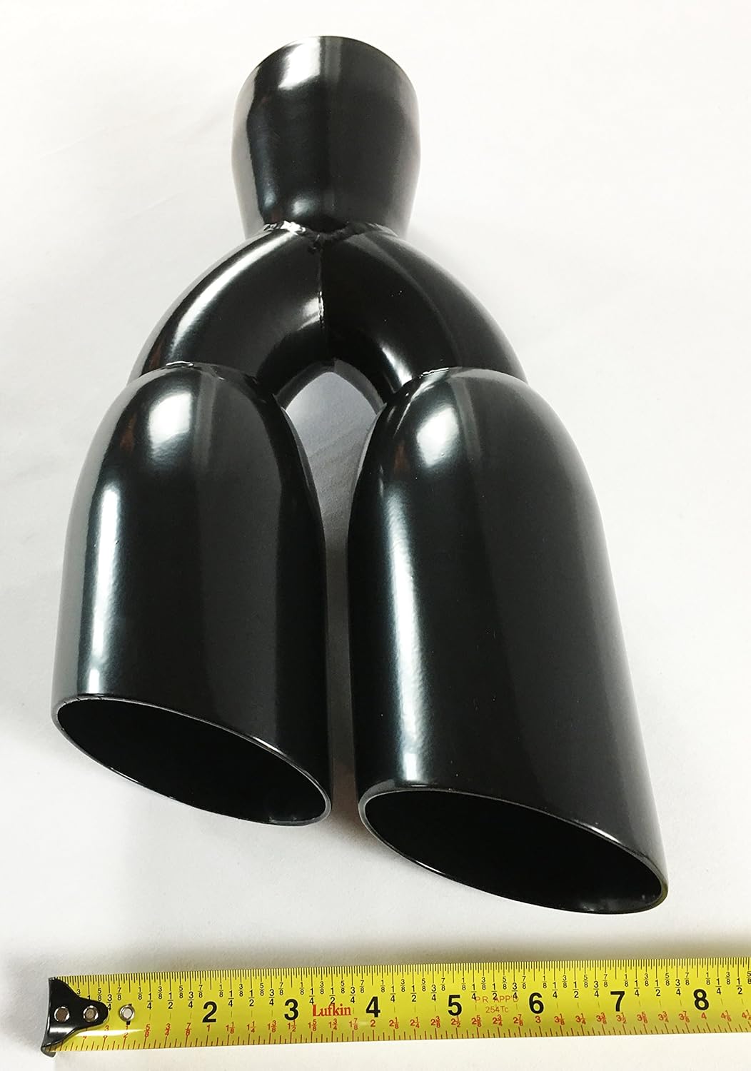 Black Stainless Steel Dual Round Slant Angle Exhaust Tip G4193