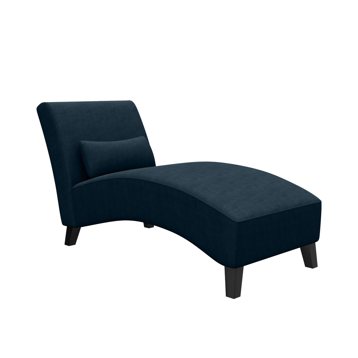 Navy Blue Velvet Chaise W91180