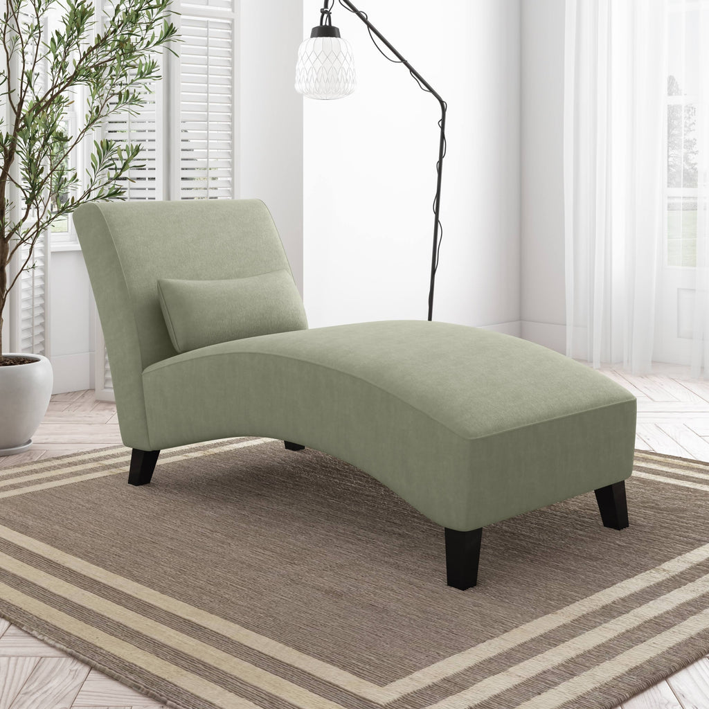 Navy Blue Velvet Chaise W91180