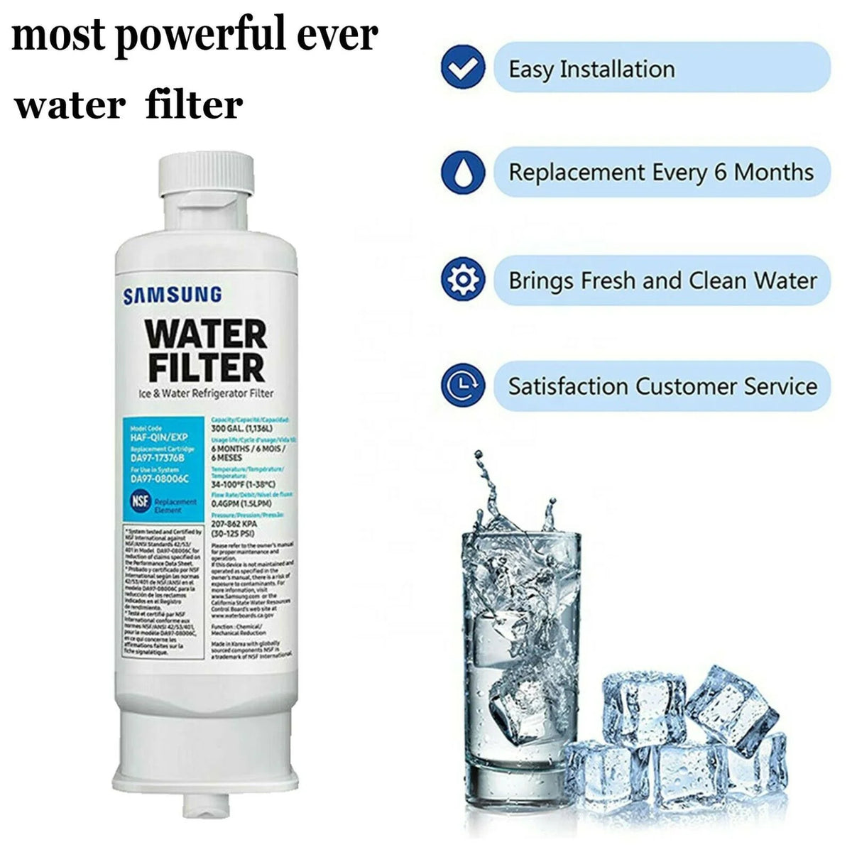 Refrigerator Water Filter Replacement Pack of 2 C39874