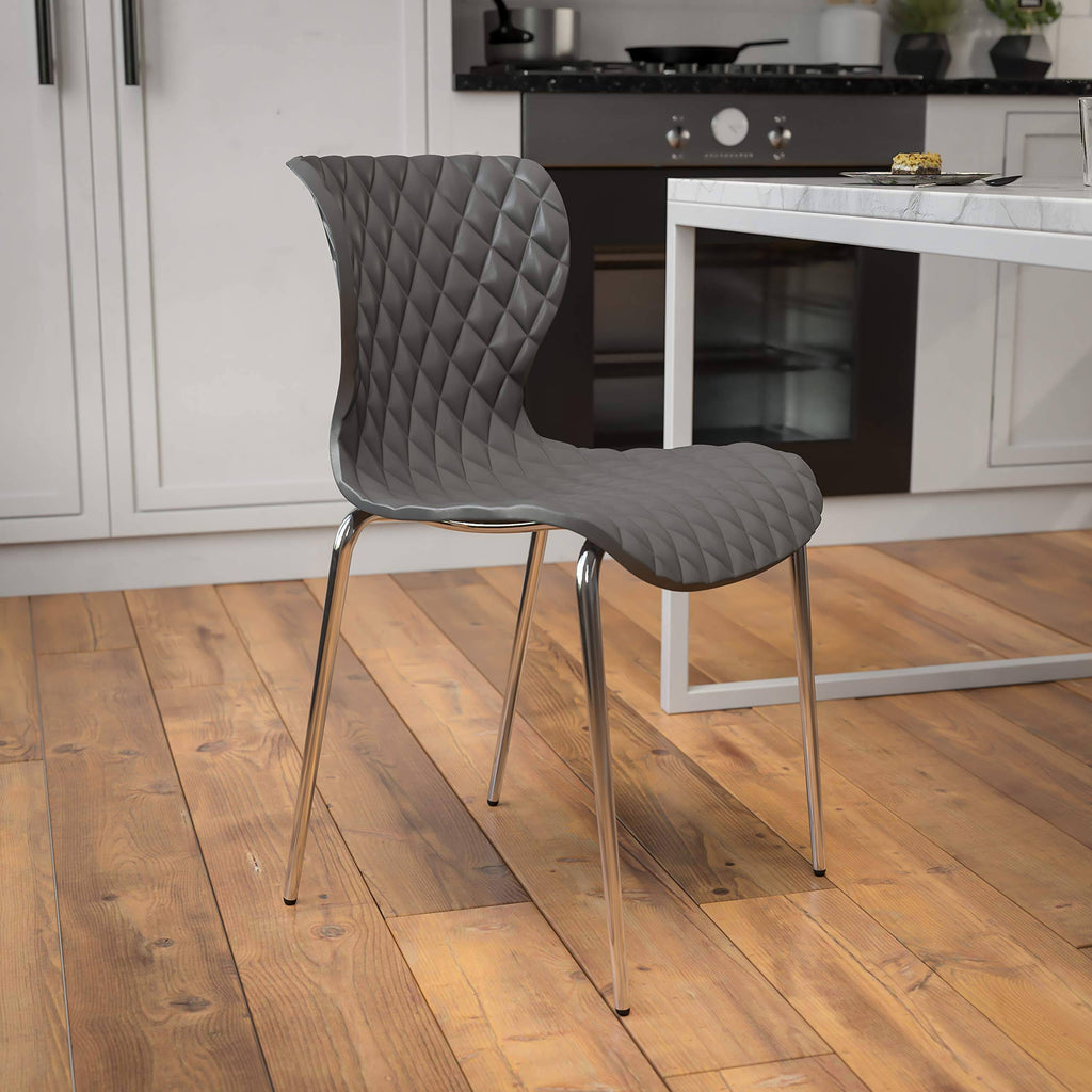 Gray Plastic Stack Chair Y94362