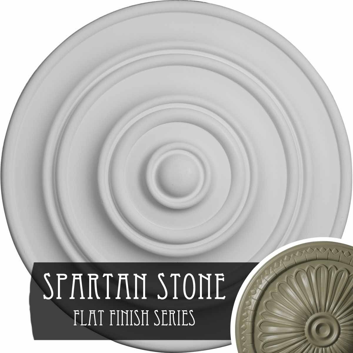 13 1/4x22OD x 1/2x22P Classic Ceiling Medallion Hand-Painted Spartan Stone L422