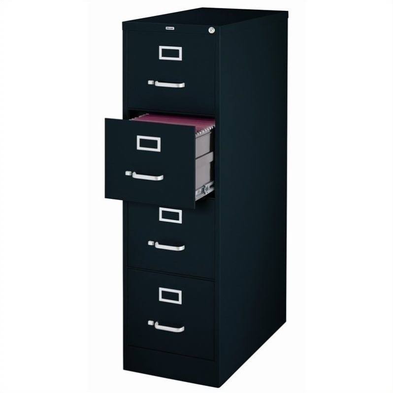 Black 4 Drawer and White Mobile File Cabinet S837444