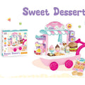 Ice Cream Cart 36pcs Pretend Play Kitchen Toy Set With Umbrella Food Dishes R738381