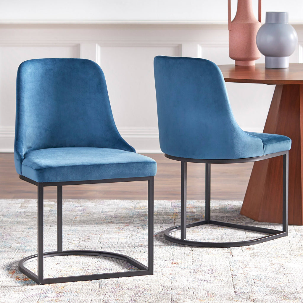 Blue Dining Chair Set of 2 F628
