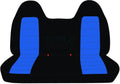 Black & Navy Blue Two-Tone Truck Seat Covers for 1999-2004 Ford F-150 Front Solid Bench with Molded Headrests A6533