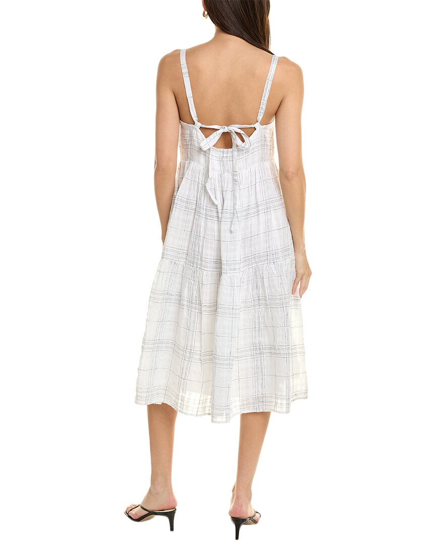 Linen-Blend Midi Dress F4354