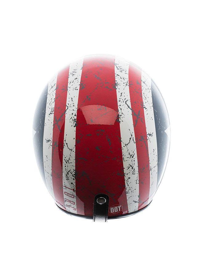 3/4 Helmet with Rebel Star Graphic (White, Large) G40573