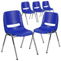 Navy Ergonomic Shell Stack Chair with Chrome Frame V7176