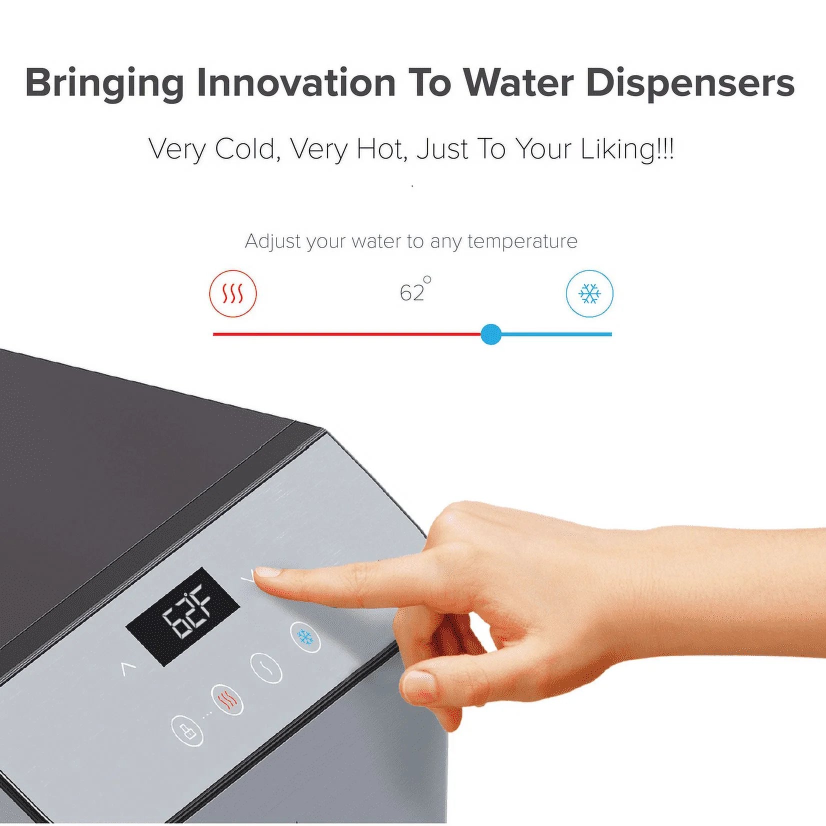 Bottom Load Hot, Cold and Room Water Cooler with Touch Dispense F958135