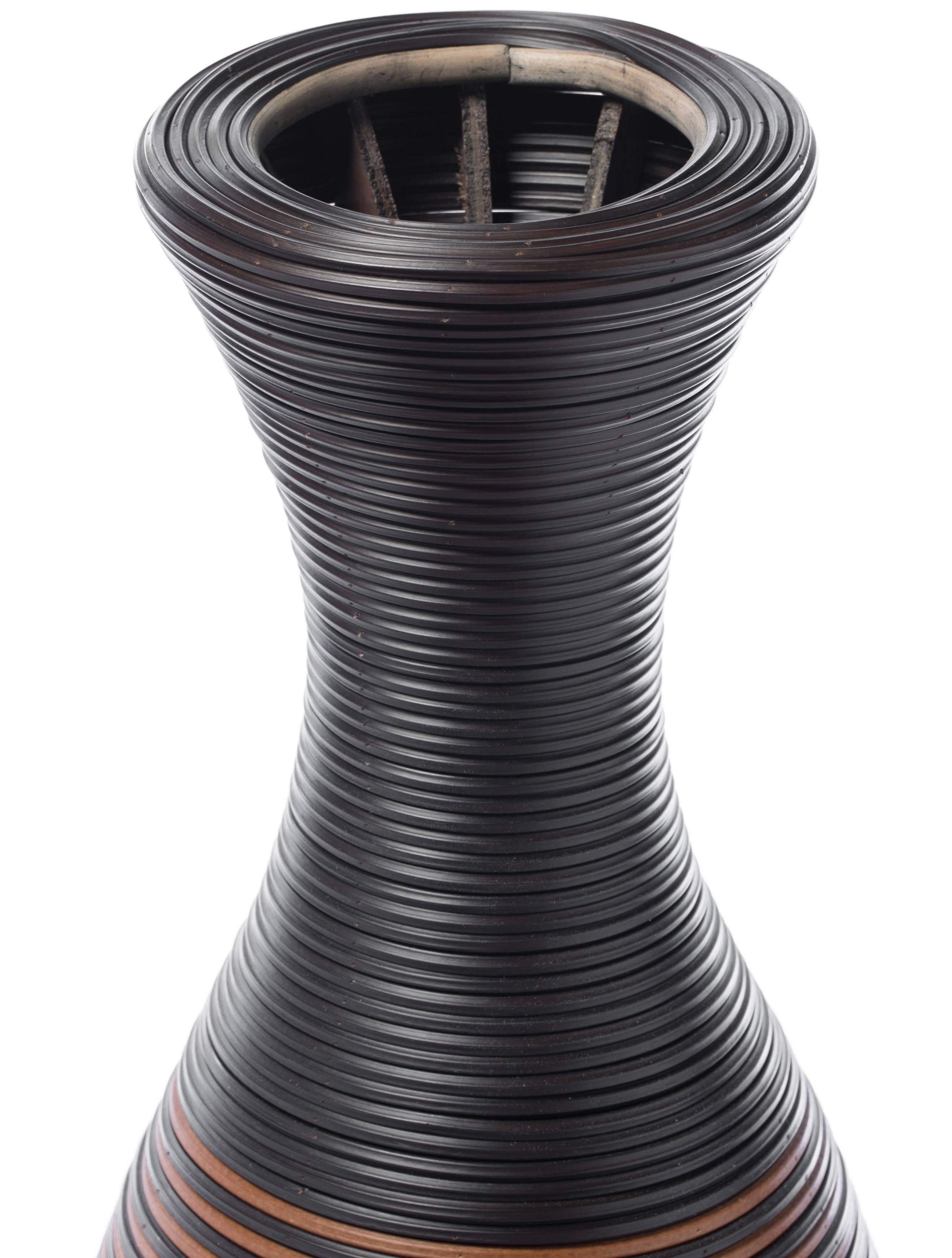 Black and Brown Artificial Rattan Vase 23 inch U91142