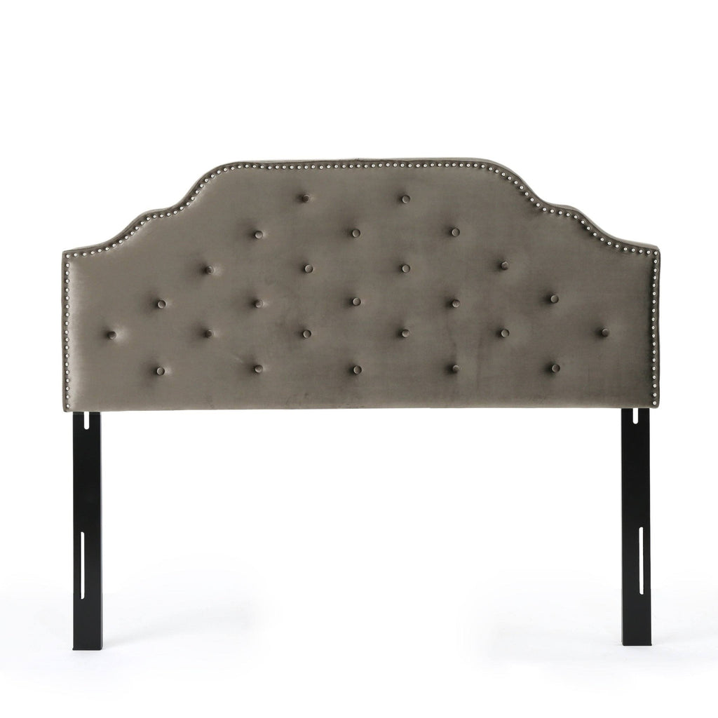 Studded Headboard, Gray, Full/Queen X685032