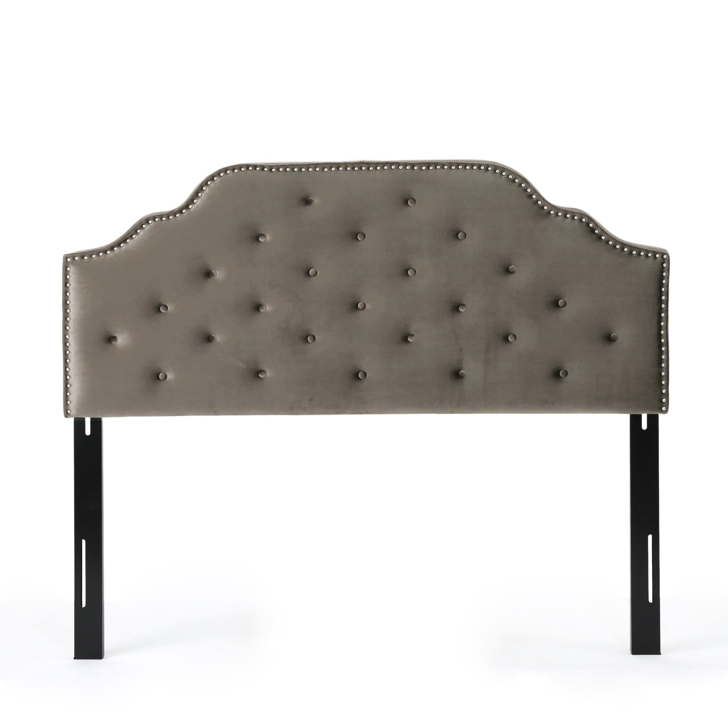 Studded Headboard, Gray, Full/Queen X685032