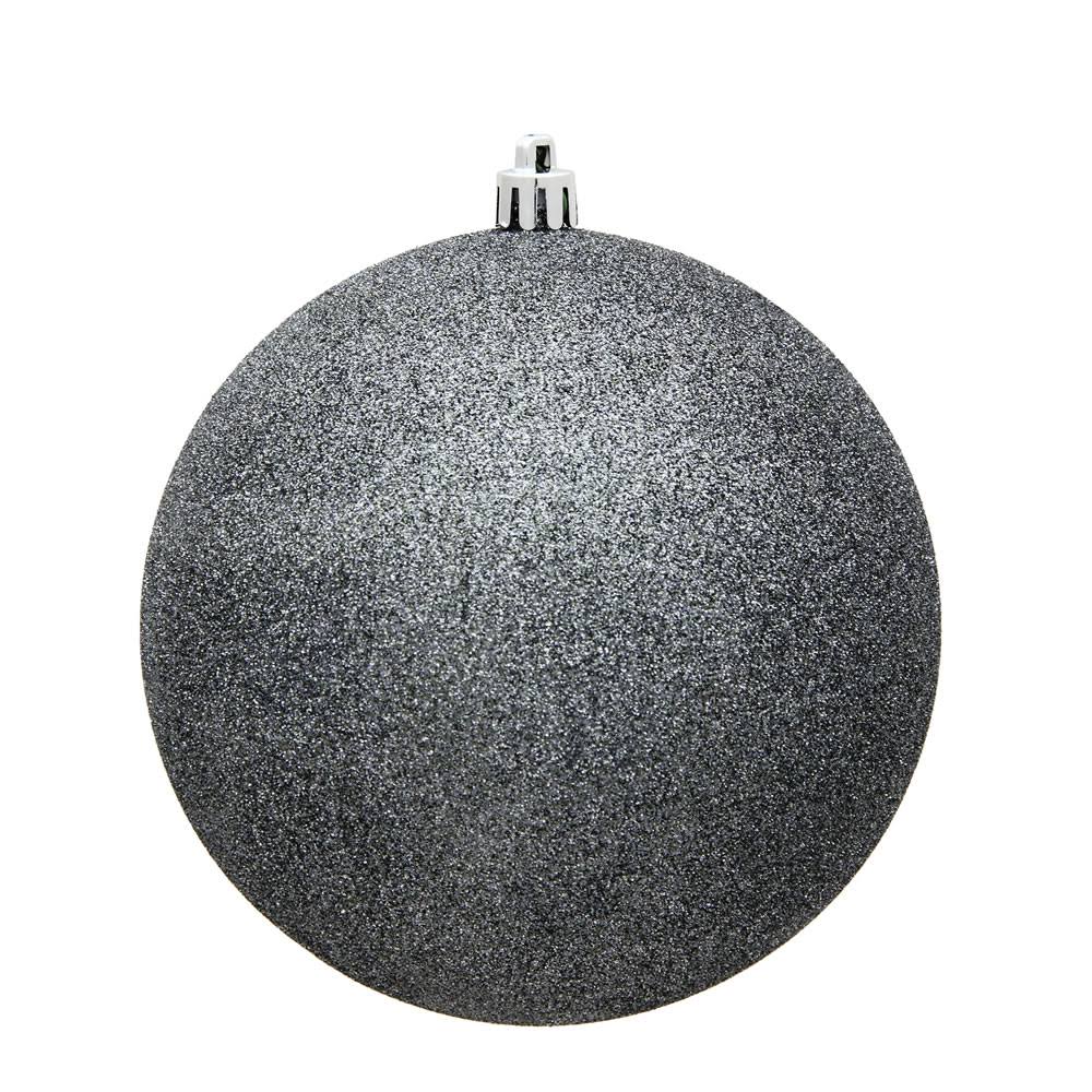 Pewter Glitter Ball Drilled Cap D40178