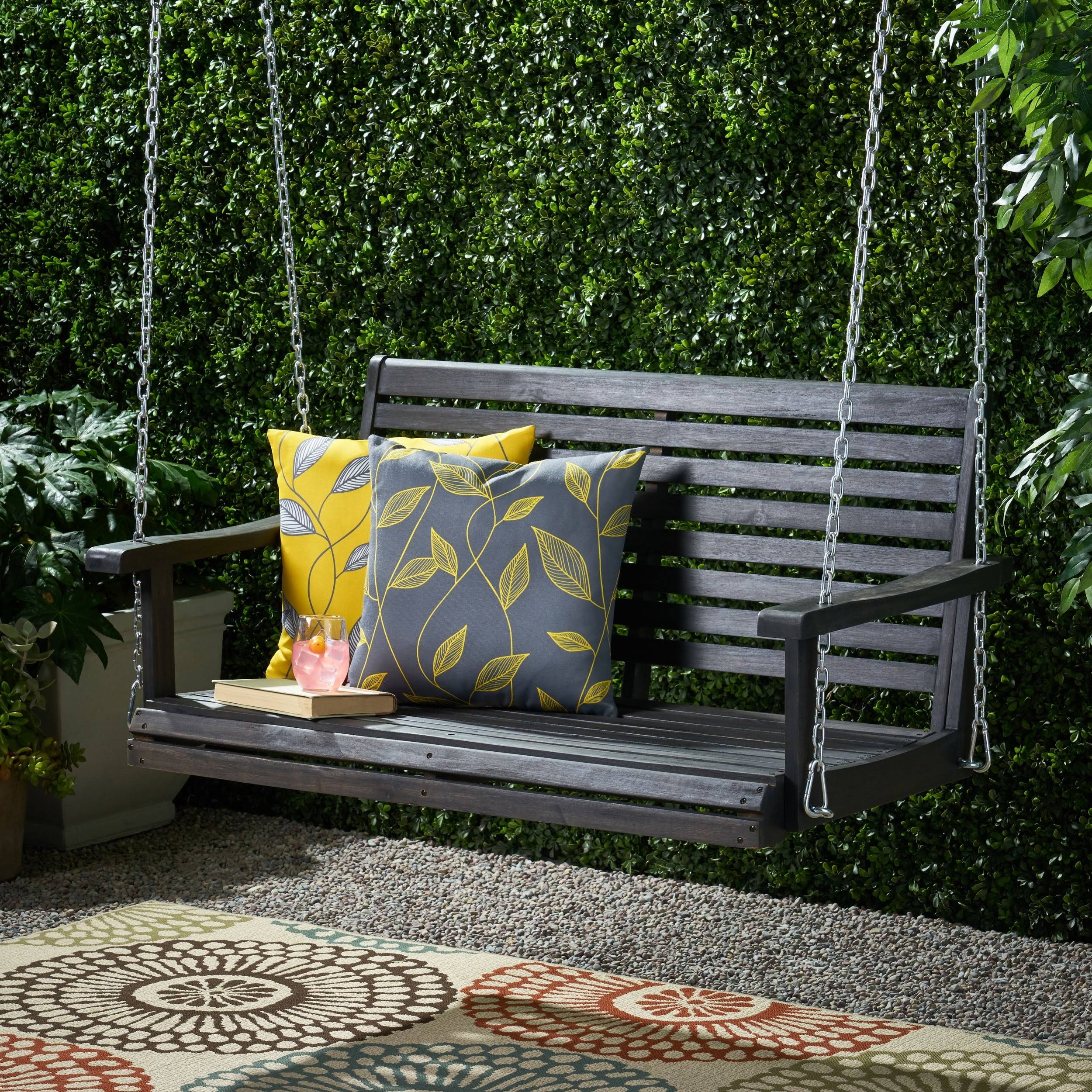 Acacia Wood Patio Porch Swing F902