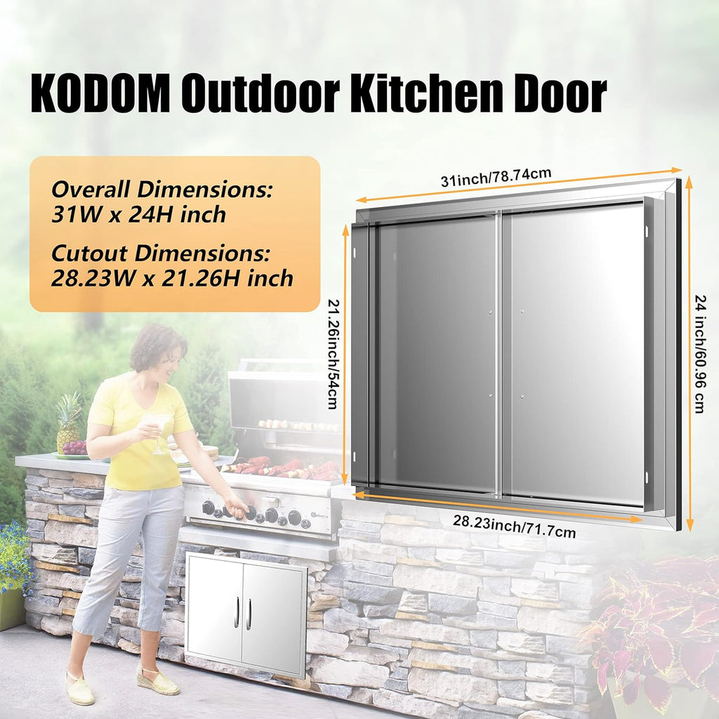 Stainless Steel BBQ Access Door 17W x 24H Inch A972