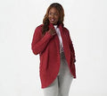Black Cherry Cable Shawl Cardi A6863