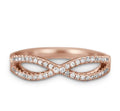 .15 ct Diamond Twisted Stacking Ring in 10K Rose Gold P5907