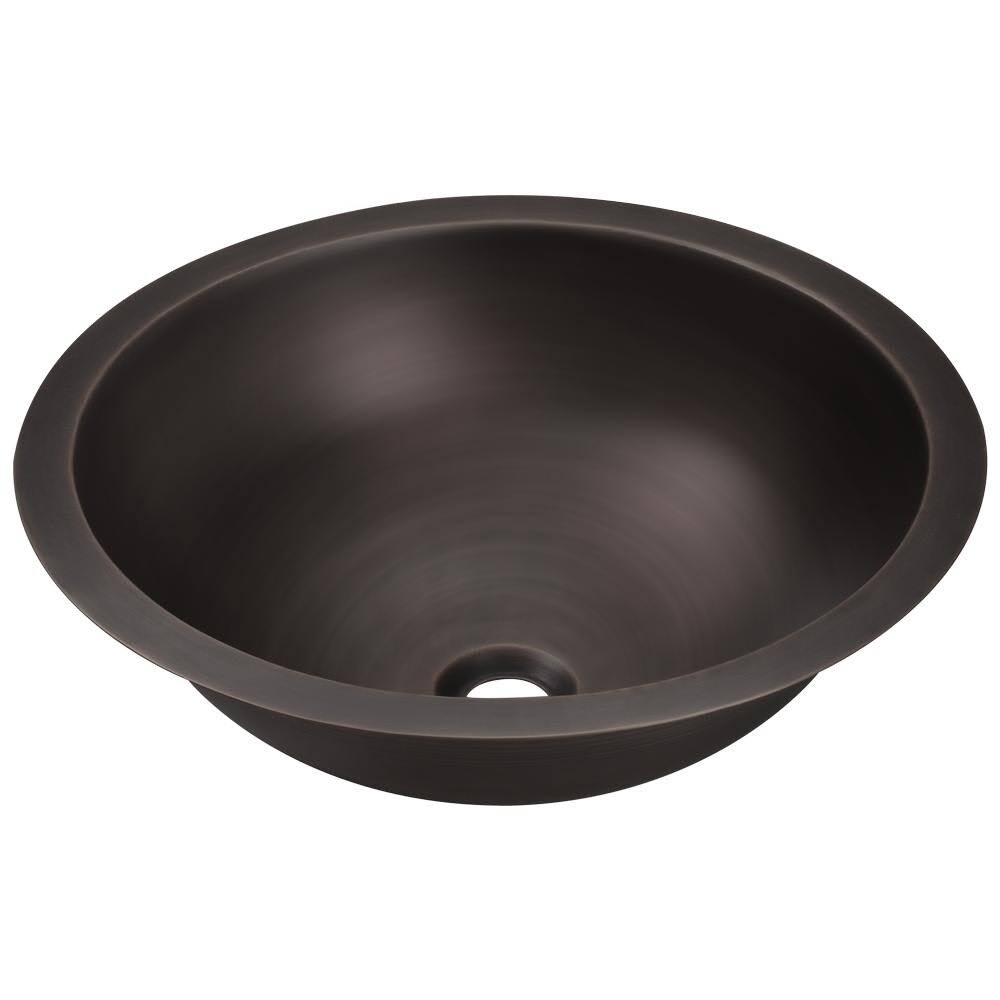 Antique Bronze Copper Bathroom Sink with Faucet and Grid Drain J57104
