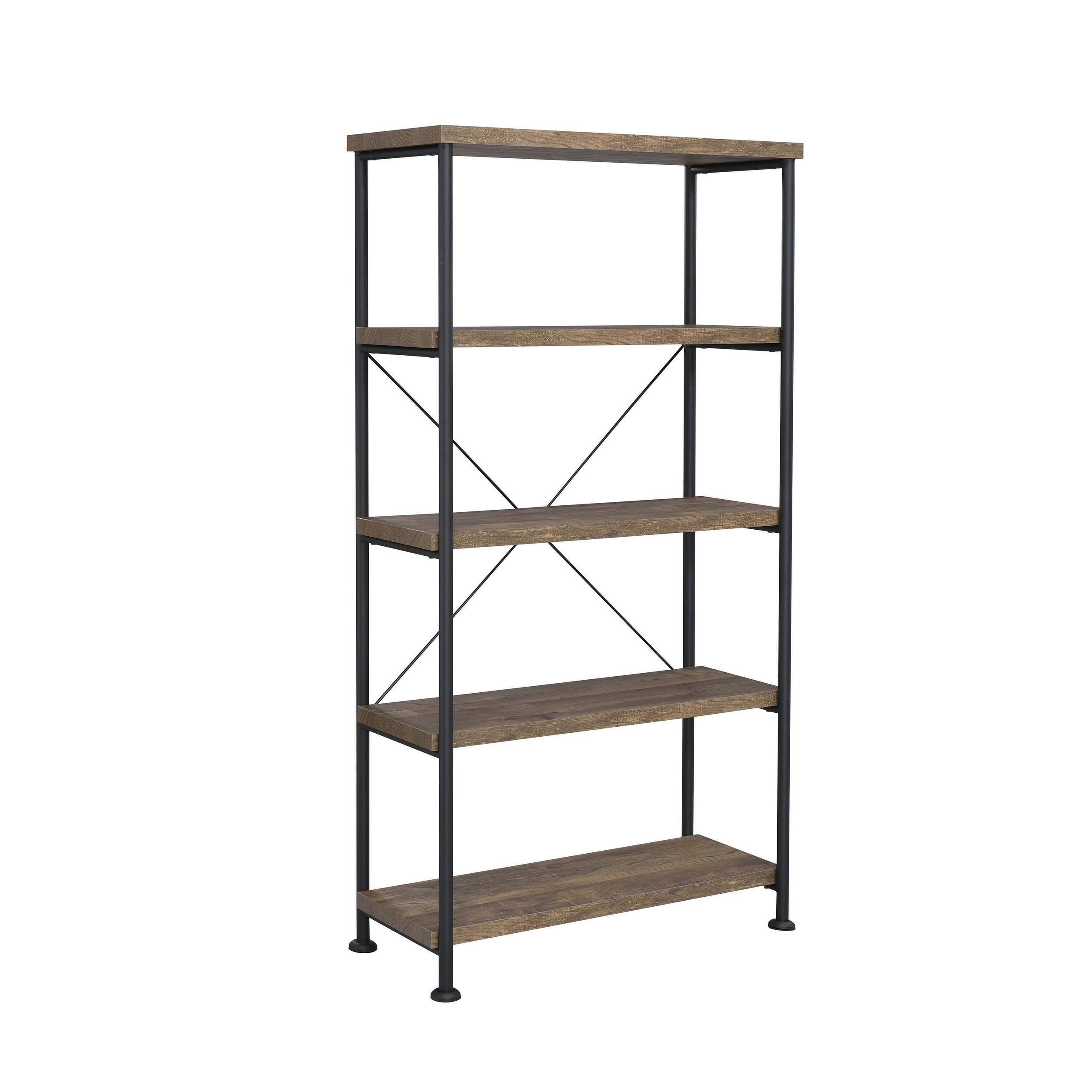 Grey Driftwood 4-Shelf Bookcase D177