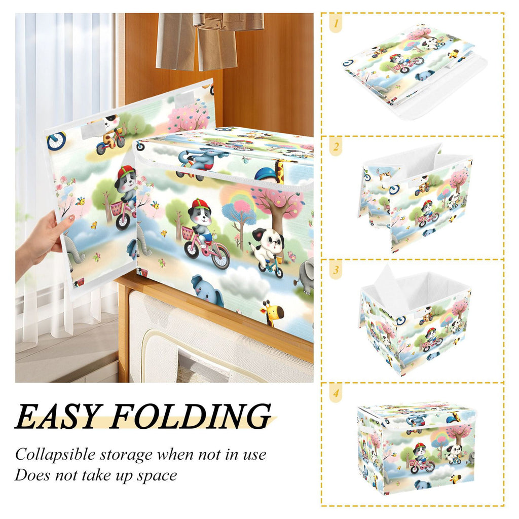 Foldable Storage Baskets with Lids W222