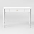 White Wood Writing Desk with Drawers R39270