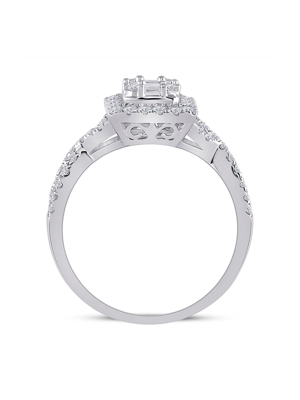 Baguette Diamond Square Ring 5/8 Cttw N40192