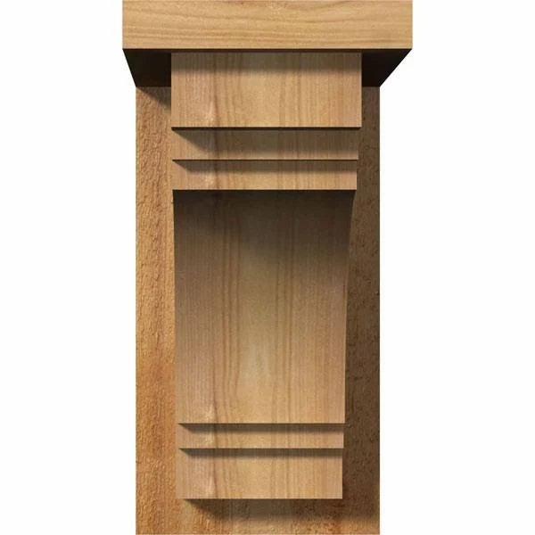 Pescadero Rough Sawn Corbel with Backplate, Western Red Cedar, 12 inchd x 12 inchh G270