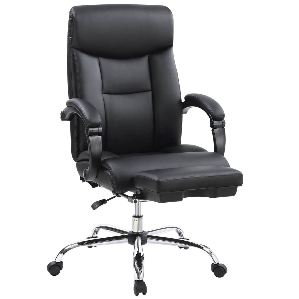Adjustable Reclining Office Chair with Footrest (Black) B491814