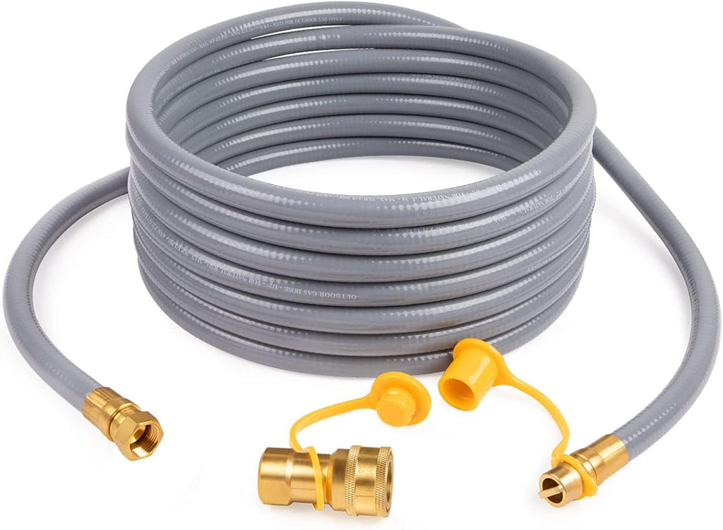 3/8-Inch Natural Gas Hose with Quick Connect Fittings, 24 Feet, Pack of 2 Z77064