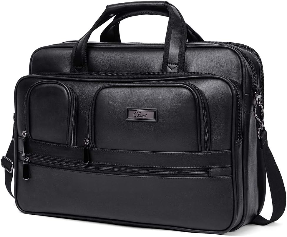 Brown Leather Laptop Briefcase L174