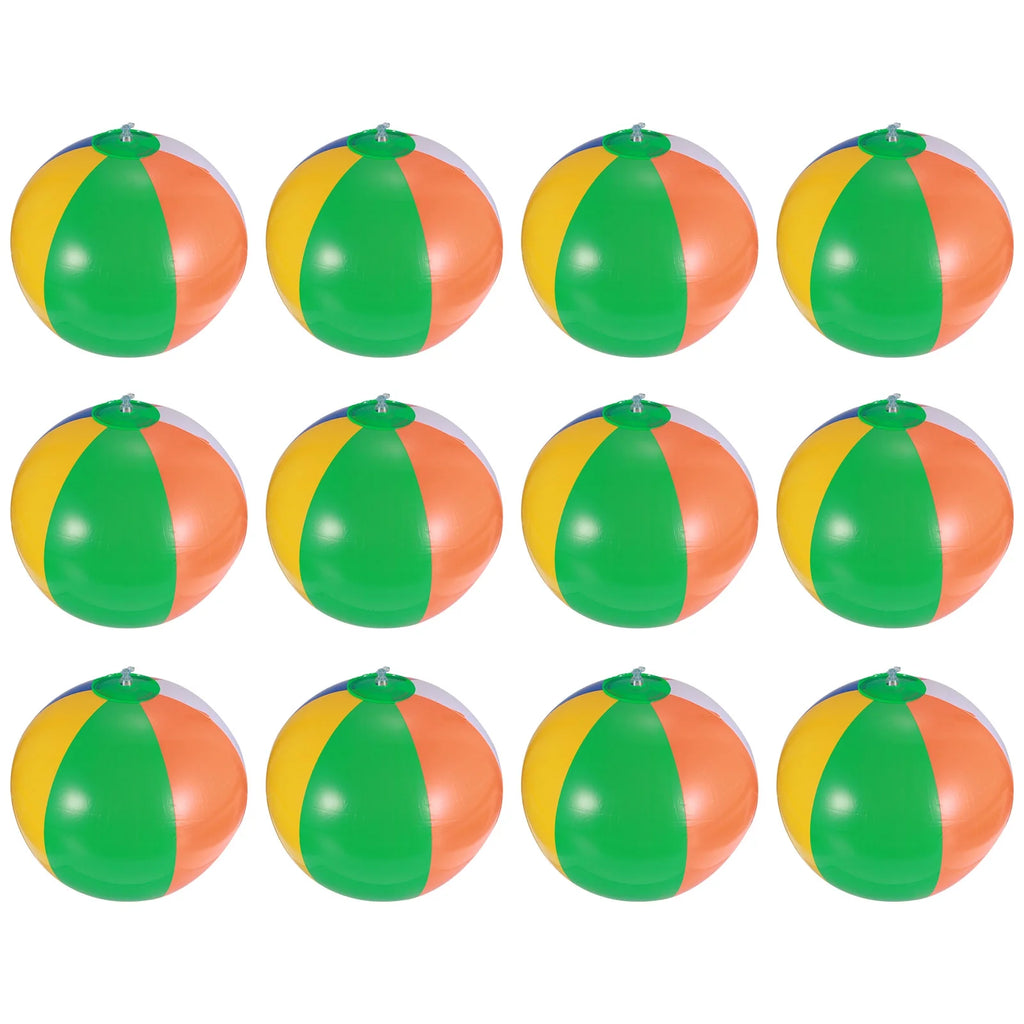 12 Pcs Inflatable Beach Balls Pool Toys W7259