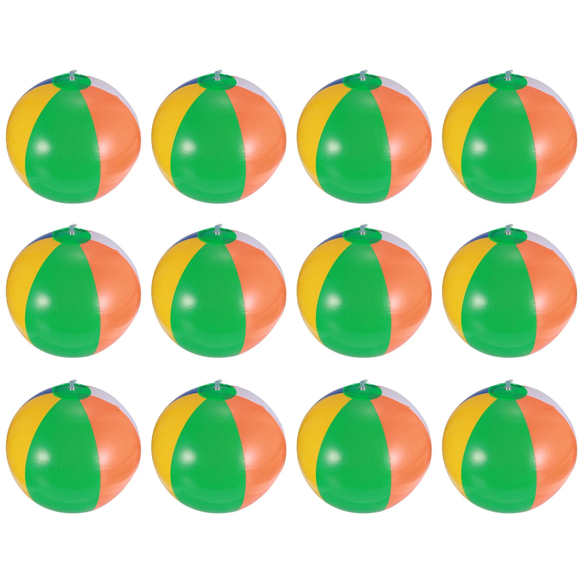 12 Pcs Inflatable Beach Balls Pool Toys W7259