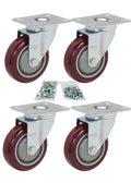 Set of 4 Swivel Casters with Mounting Hardware W6390