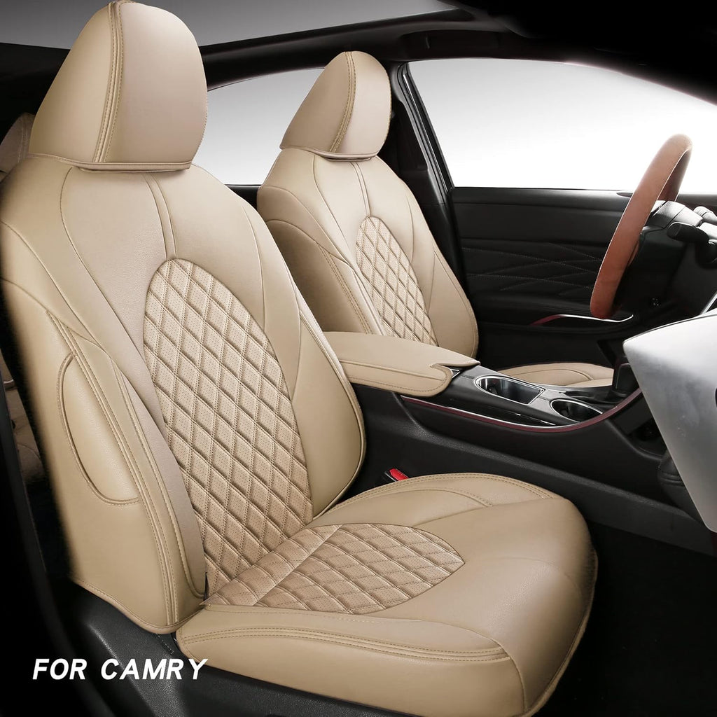 Black Faux Leather Car Seat Covers for Toyota Camry Hybrid G736779