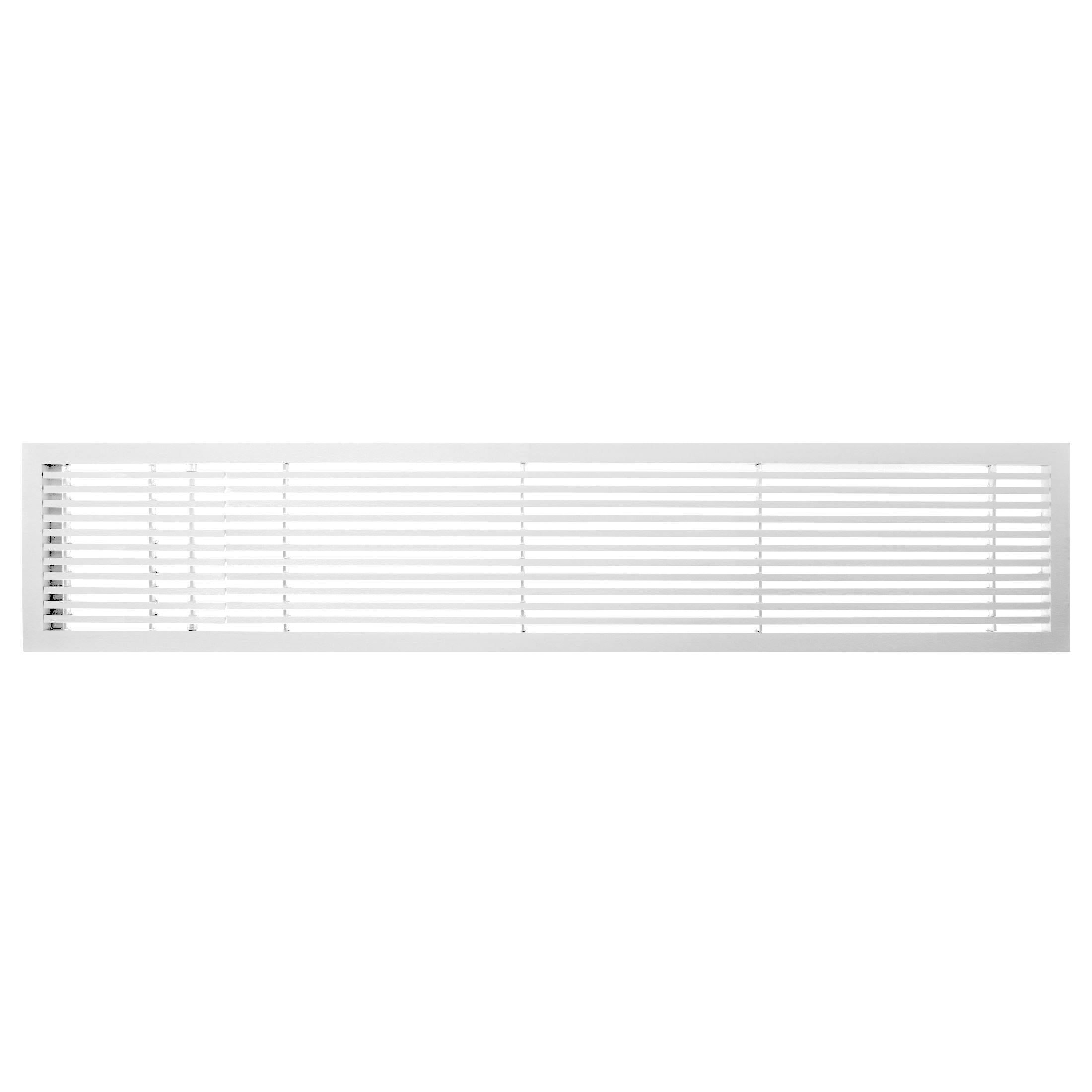 White-Gloss Solid Aluminum Fixed Bar Supply/Return Air Vent Grille B124