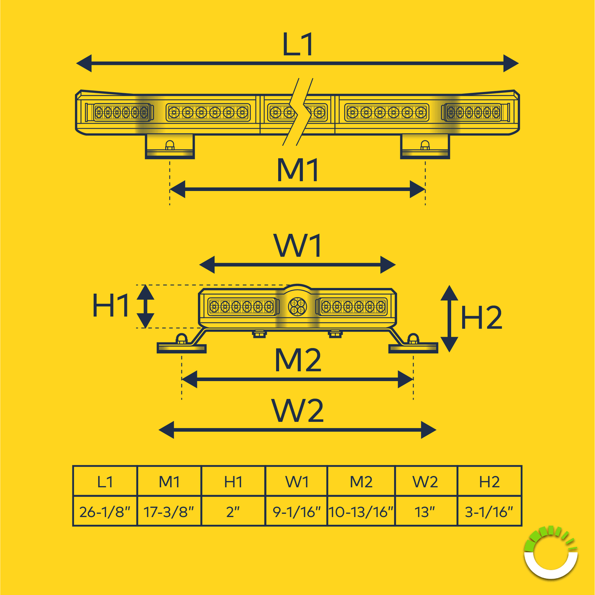 Green 80W LED Emergency Strobe Light Bar O46646