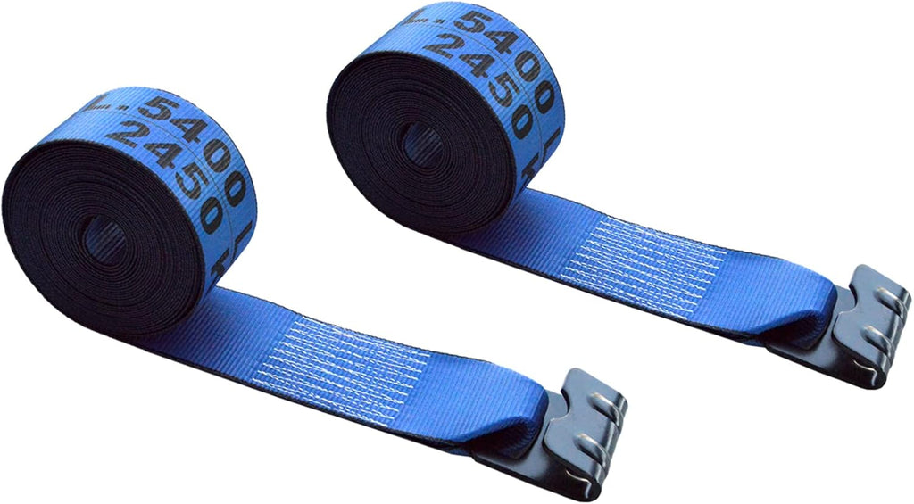 4 Pack Yellow Heavy Duty Tie-Down Winch Strap with Flat Hooks G681186