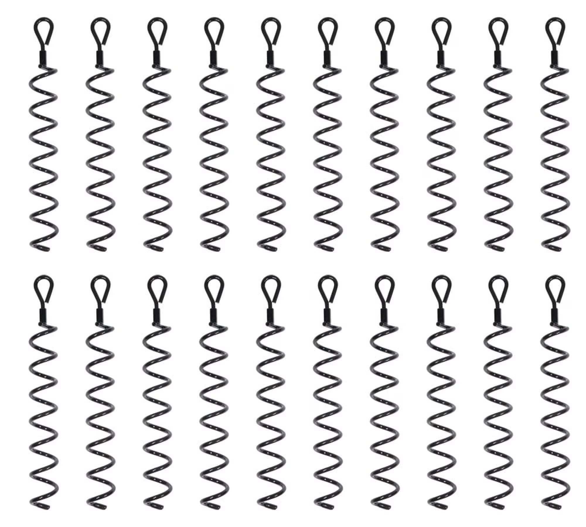 20 Pack 18 inches Steel Earth Auger Tent Stakes Ground Screw Anchor G74446