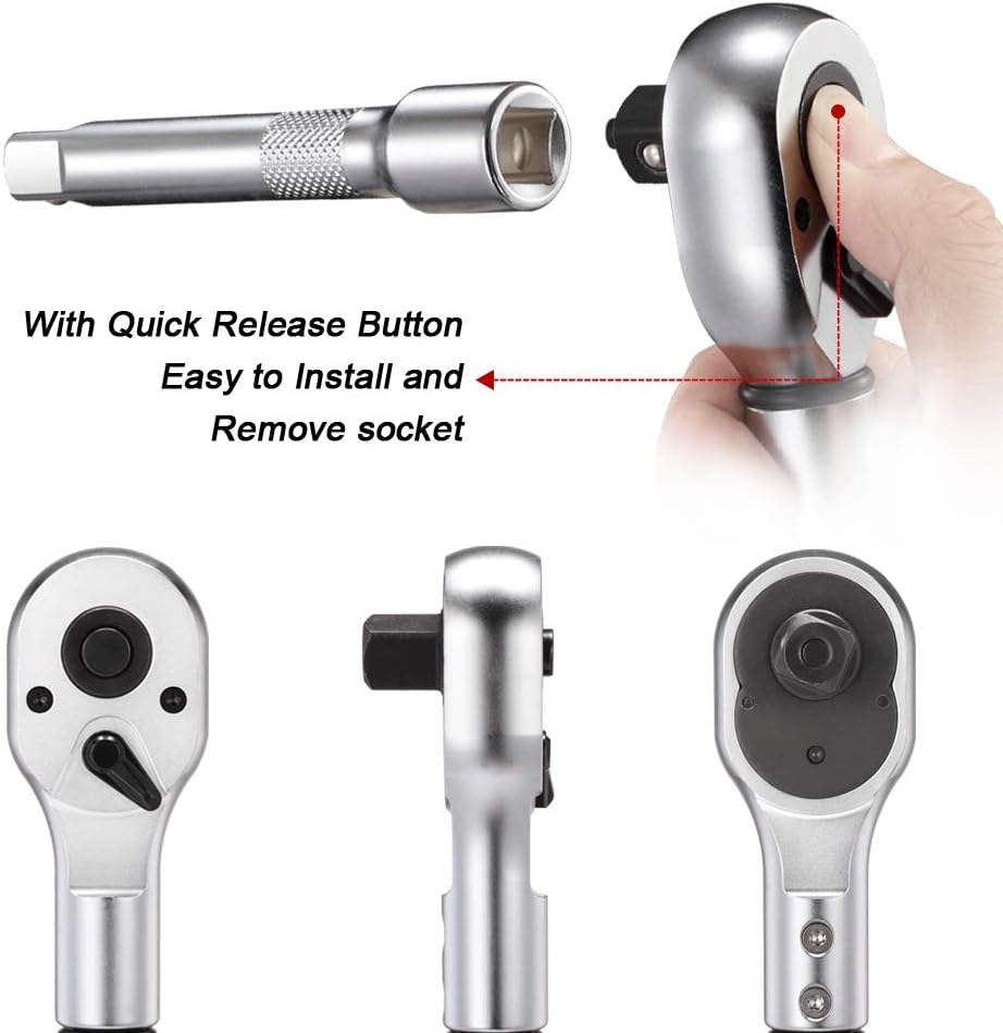 3/4-inch Drive Click Torque Wrench Set with Buckle with Screwdriver L246