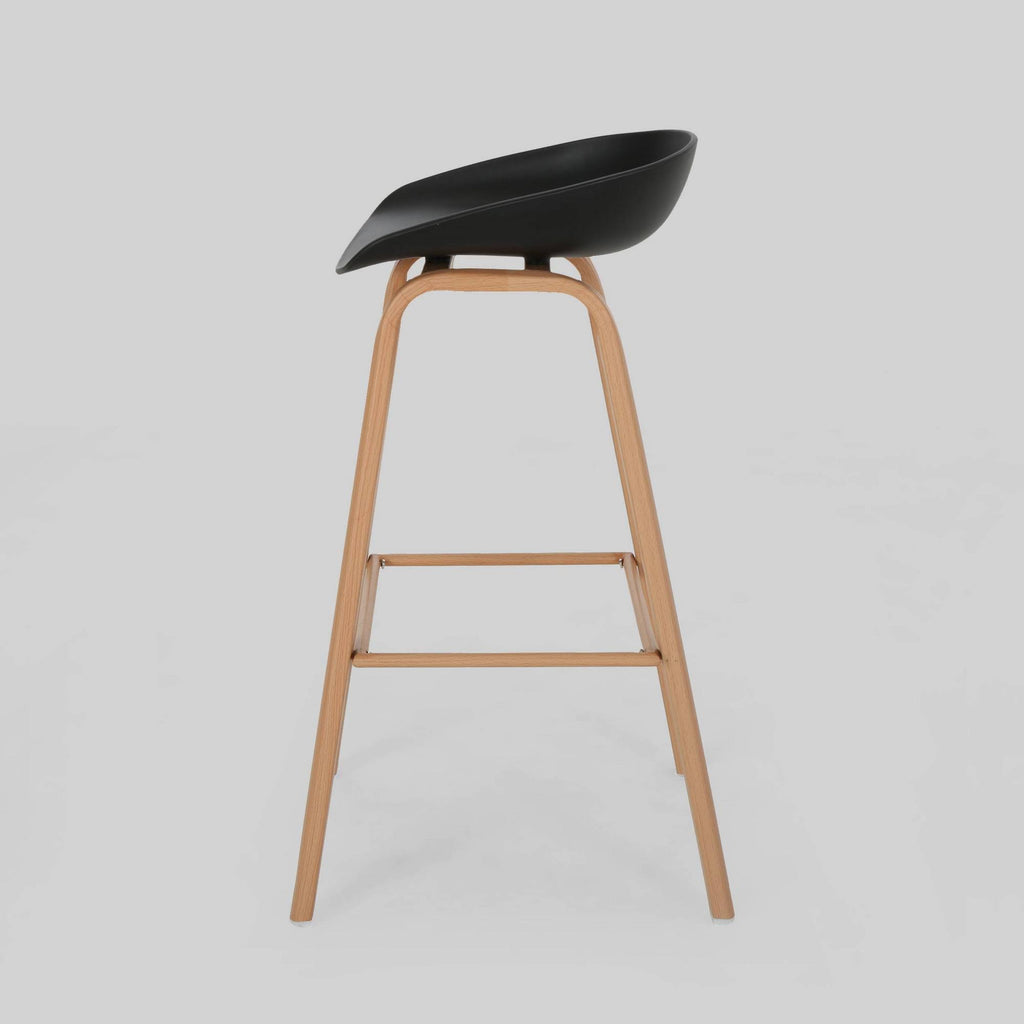Set of 2 Black Modern Barstool L590925