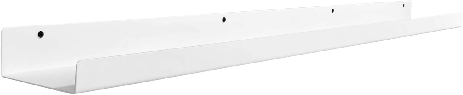 24in White Metal Wall Shelf J168061