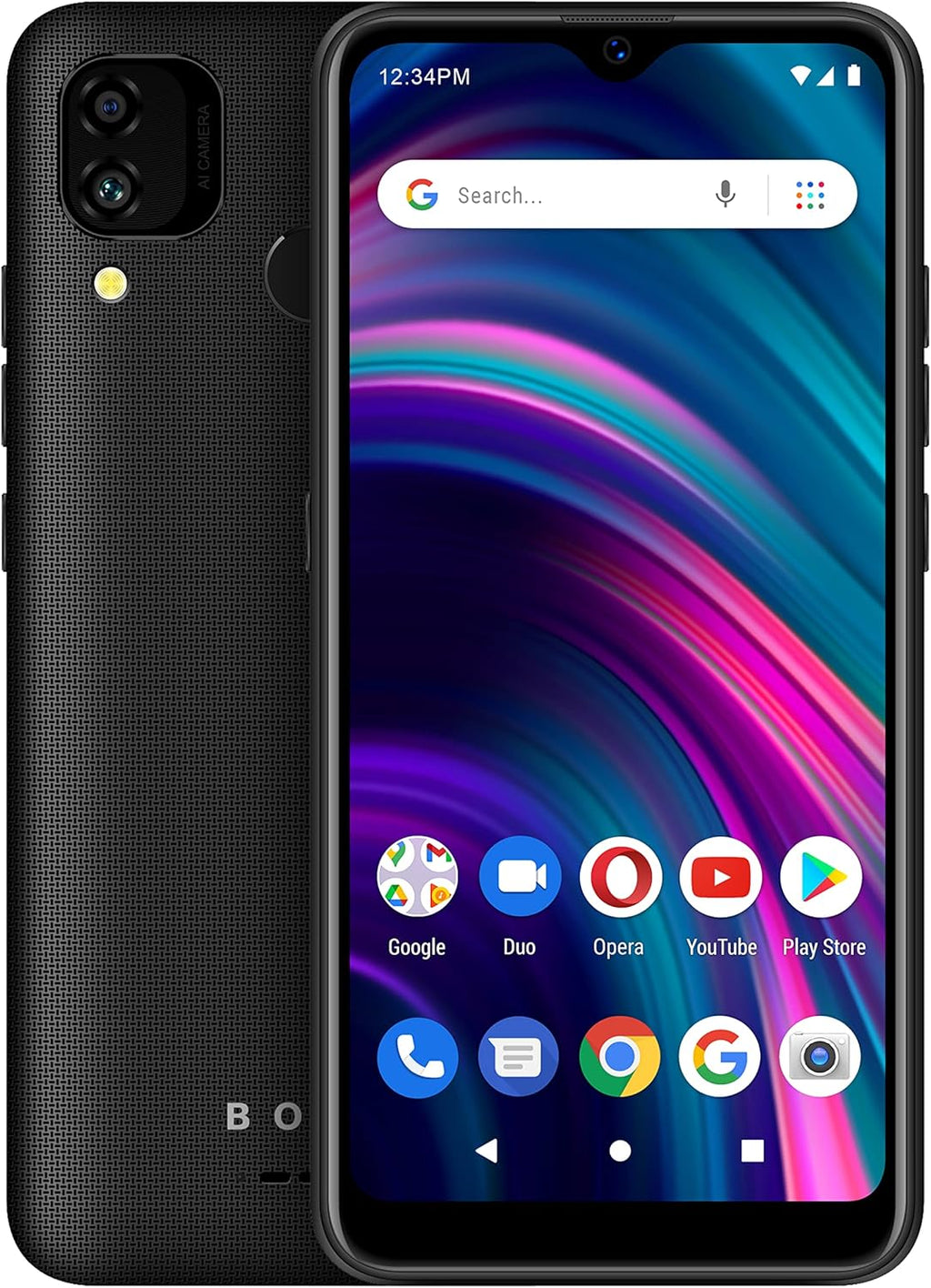 Black 6.1” HD+ Infinity Display 32 GB Dual 13MP Camera Unlocked Phone Pack of 2 O808