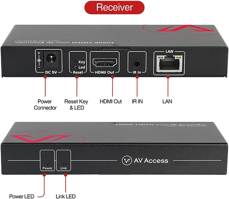 HDMI Extender Over Cat5e/Cat6 Ethernet Cable with HDMI Local Loop Out 1080p @60Hz, Up to 394 Feet (120m), with IR Extension C92590