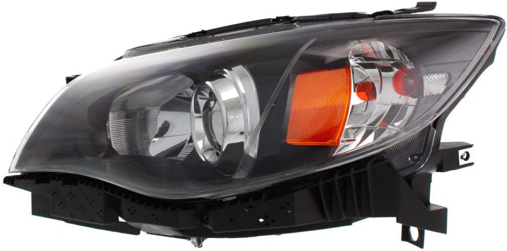 Pair Black Housing Headlight for Subaru Impreza 2008-2011 W65070