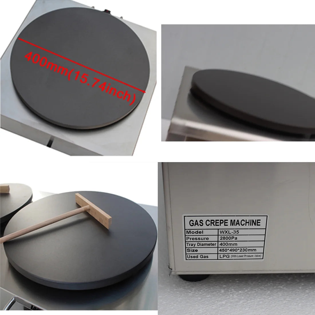 Single Plate Pancake Maker LP Gas Crepes Maker P6555