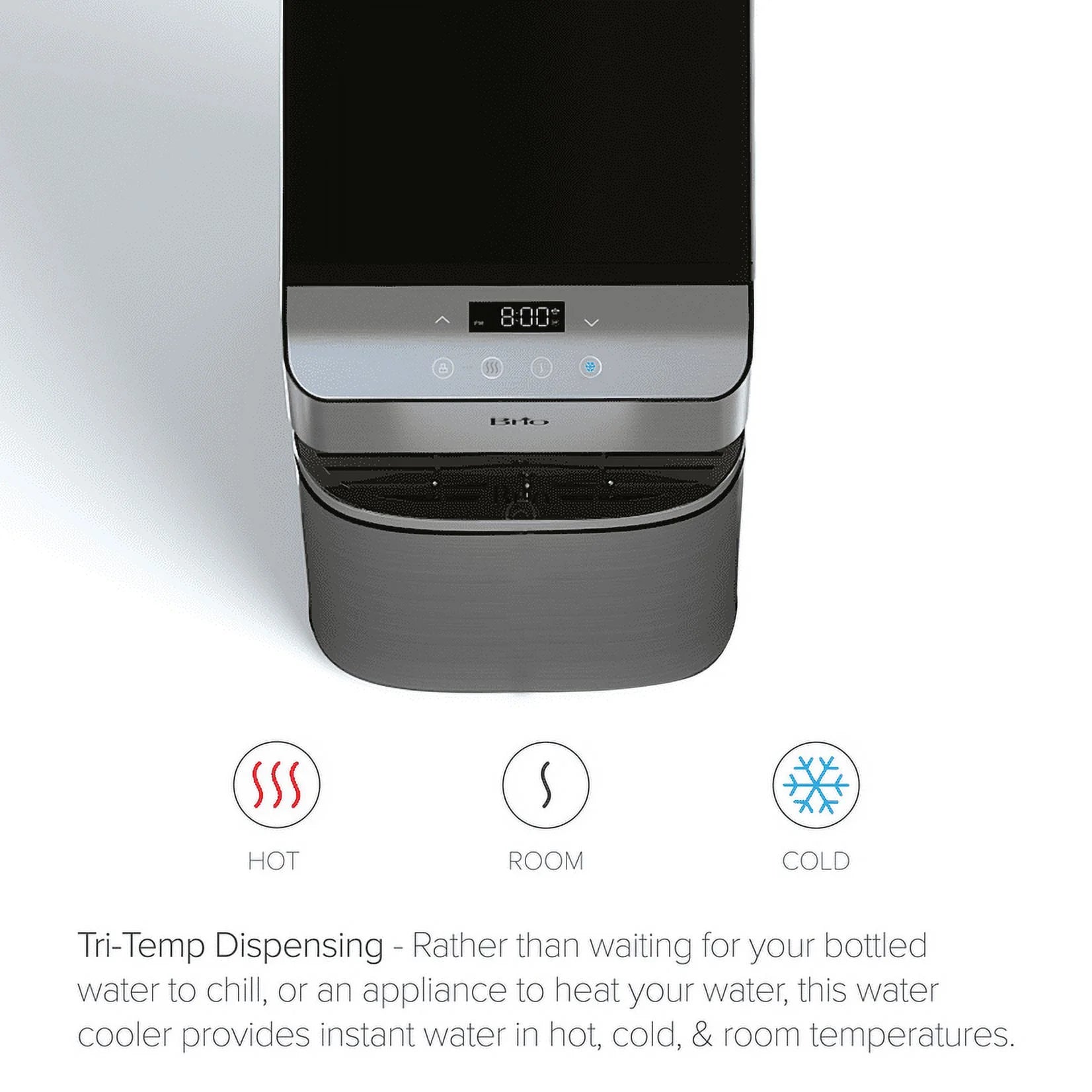 Bottom Load Hot, Cold and Room Water Cooler with Touch Dispense F958135
